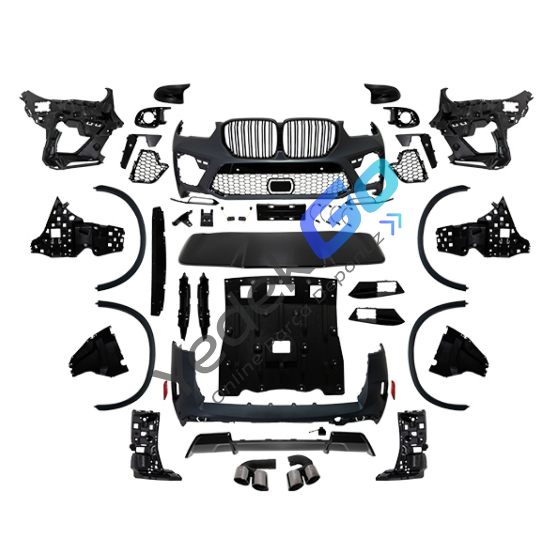 BMW X5 Serisi G05 (2018-2022) X5 M-Style Body Kit – Ayna Kapakları, Tavan Spoyleri, Panjur, Park Sensörlü, Çift Egzoz Çıkışlı, Far Yıkamalı, PMA, Aktif Seyir Kontrolü