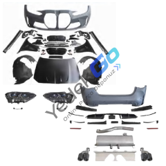 BMW 4 Serisi F32 LCI (2013-2020) G82 M4 Style Dönüşüm Kiti – Kaput, Çamurluk, Far, Marşbiyel, Ortadan Egsoz Çıkışlı, Panjur Komple Set