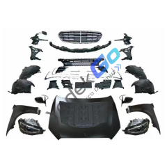 Mercedes W221 Serisi (2006-2013) W223 S450 Sport Style Dönüşüm Body Kiti – Ön Tampon, Arka Tampon, Kaput, Çamurluk, Bagaj Kapağı, Far, Stop, Panjurlu, Aynalar, Park Sensörlü, Çift Eksoz Çıkışlı Komple Set