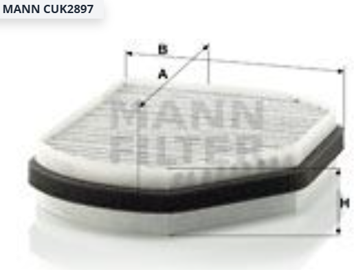 Mann CUK2897 Polen Filtresi Karbonlu