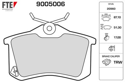 Volkswagen Arka Fren Balatası Megane II A3 Golf Passat II,III,IV Vento Jetta II Octavia Cordoba Ibiza Toledo P405