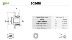 ÖN TEKER PORYASI RULMANLI VECTRA C 1.6 16V-1.9 CDTI-2.0 DTI-3.0 CDTI-SIGNUM 1.9 CDTI ABS Lİ 5 BİJON