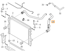 Volvo Orijinal S60 V60 S80 V70 Radyatör Alt Hortum D2 31368209