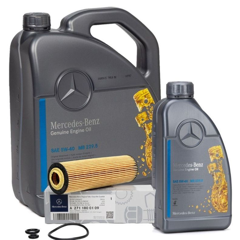 Mercedes W204-W211 Kasa Motor Yağı Ve Yağ Filtresi 5w40 6 Litre Orijinal Yıldızlı