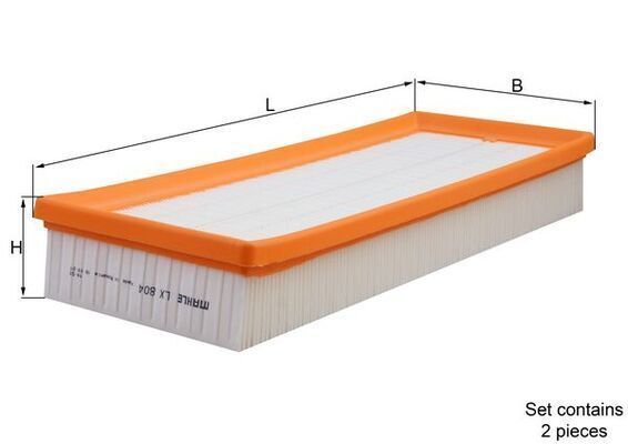 Mercedes Hava Filtresi Çift W203 00-07 S203 01-07 Cl203 02-08 W204 07-14 C209 02-09 C219 04-10 W211 03-08 W212 09-13 W220 98-05 W221 05-13 W251 07-14 MAHLE LX804-S