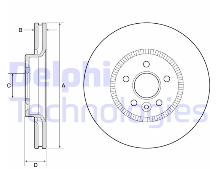 Ford Mondeo 2014-2018 Ön Fren Disk Takımı 2 Adet DELPHI BG9184C