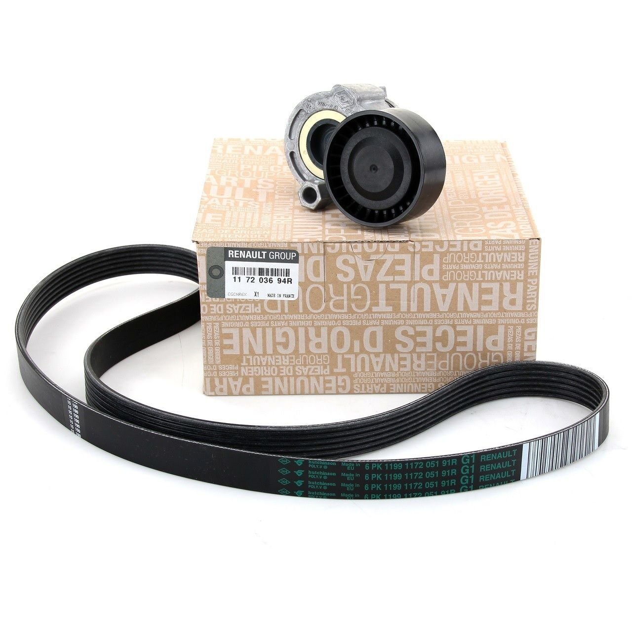 Mercedes W176-W177 V Kayış + Kayış Gergi Kütüğü Seti