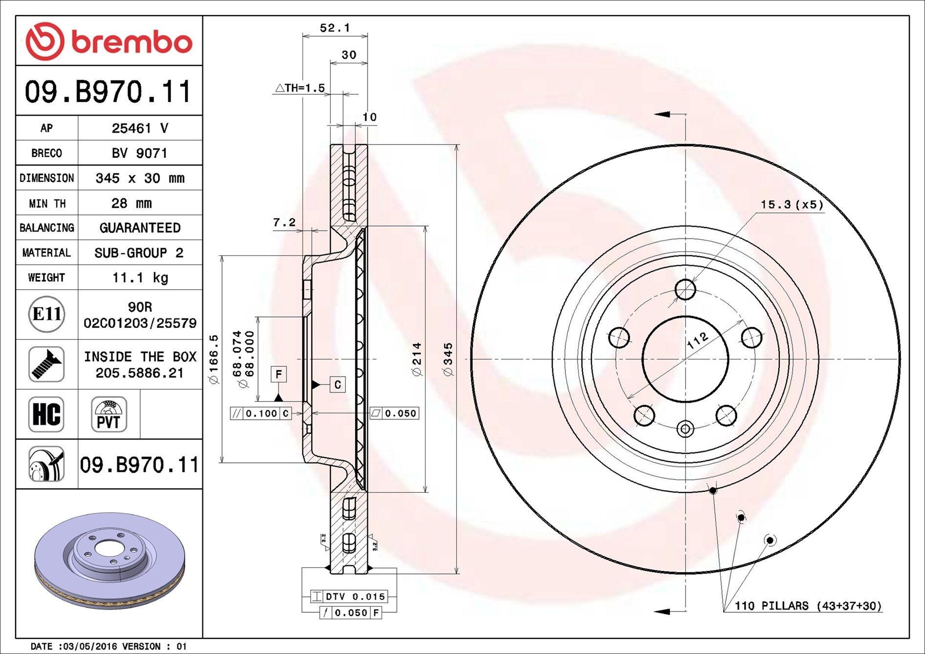 Fren Diski Ön (Audi A4 08-16 A5 08-17 A6 11-18 Q5 09-17) | 1 Adet