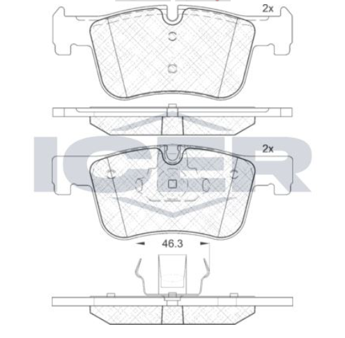 Icer BMW 3 F30 F80 G20 G80 F20 Ön Balata Takımı ICER 182048