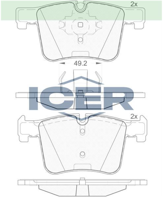 Icer BMW 3 F30  X3  Ön Fren Balata Takımı ICER 182020