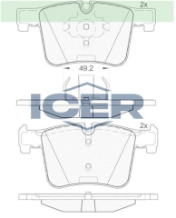 Icer BMW 3 F30  X3  Ön Fren Balata Takımı ICER 182020