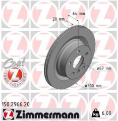 BMW G20 G 80 Arka Fren Diski Zimmermann 2966.20