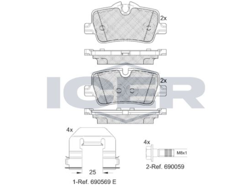 BMW 3 G20 G 80 Arka Fren Balata Takımı ICER 182360