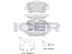 BMW 3 G20 G 80 Arka Fren Balata Takımı ICER 182360