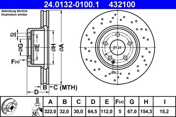 Mercedes Fren Diski Ön W204 07 > 14 S204 07 > 14 W212 09 > 15 S212 09 > 16 C207 10 > 16 A207 10 > 16