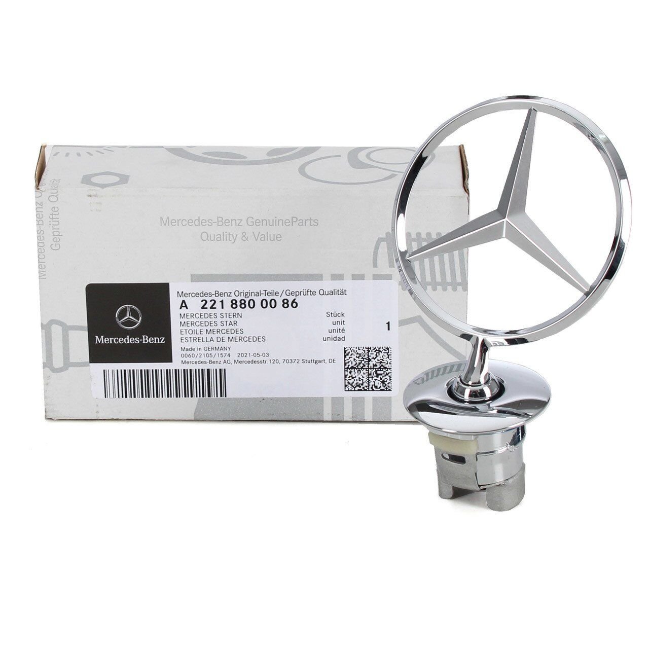 Mercedes E Serisi W212 Kasa Ön Kaput Yıldızı Komple Arma Orijinal