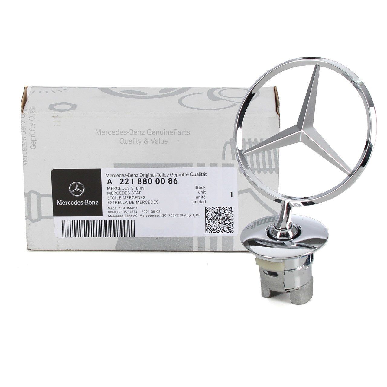 Mercedes E Serisi W213 Ön Kaput Yıldızı Komple Arma Orijinal