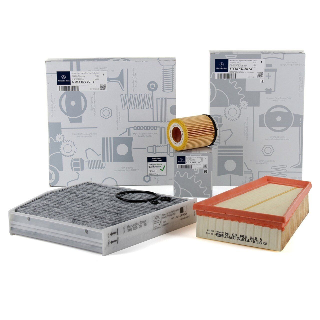 Mercedes X156 Kasa GLA 200 Periyodik Bakım Filtre Seti Orijinal