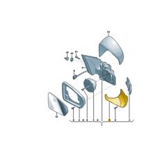 Volkswagen Polo 2018 Model Sonrası Sağ Yolcu Tarafı Ayna Alt Kapak Orijinal