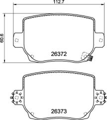 FREN BALATASI ARKA TESLA MODEL 3 5YJ3 2020> MODEL Y 5YJY 2019> SPOR PAKET