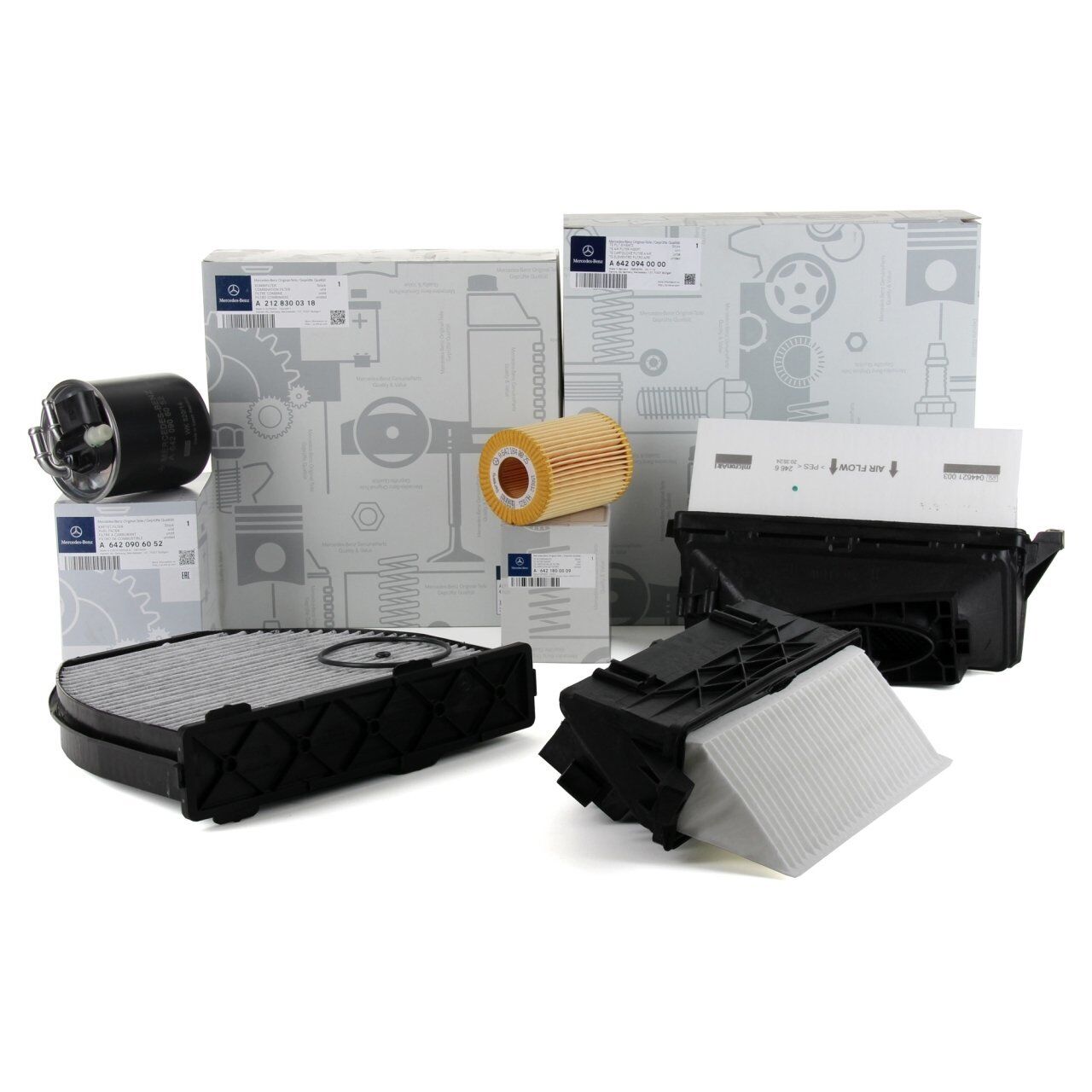 Mercedes W218 Kasa CLS 350 d / Cdi Periyodik Bakım Filtre Seti Orijinal