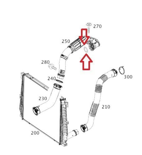 Mercedes W205 Kasa C200d Turbo Hortumu Olring Contası Orijinal