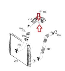 Mercedes W205 Kasa C200d Turbo Hortumu Olring Contası Orijinal