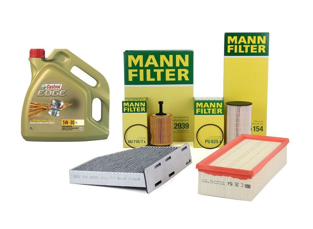 Volkswagen Passat 2 0 TDI Bakım Seti Mann Marka Castrol Motor Yağlı