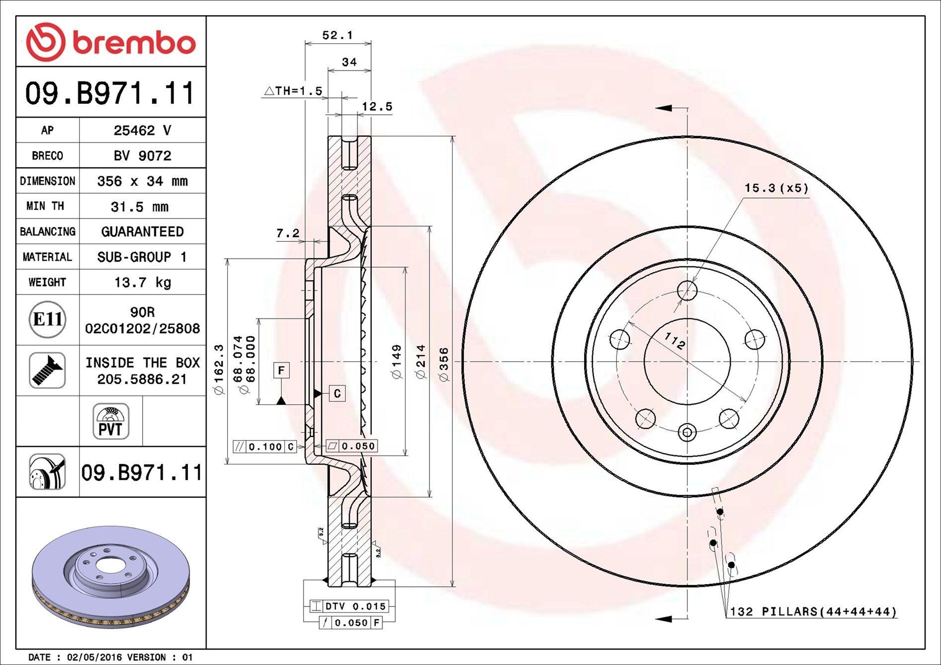 Fren Diski Ön (Audi A4 08-16 A5 08-17 A6 11-18 Q5 09-17) | 1 Adet