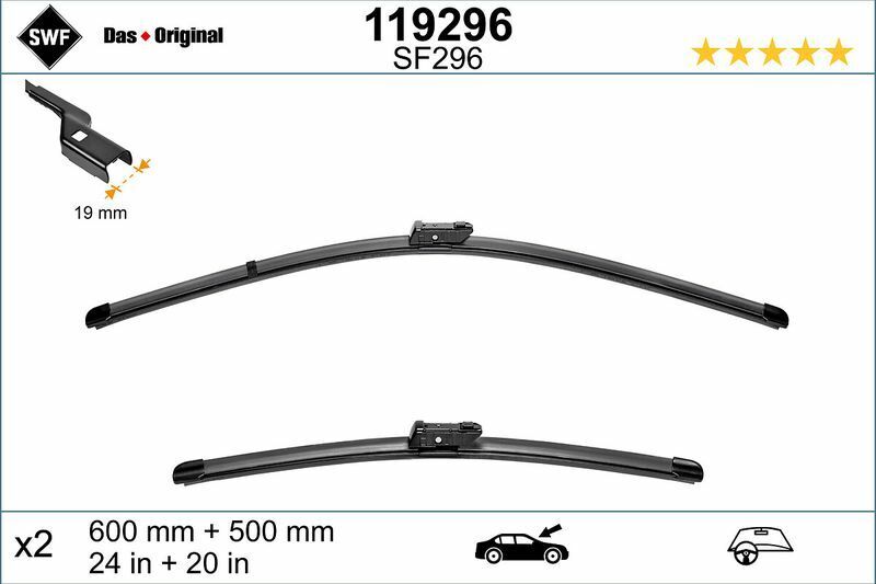 Volkswagen Silgi Süpürgesi Tk 60 + 50Cm 07-Aı A4-A5 Flat Blade