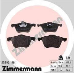 Zimmermann Volvo XC90 Ön Fren Balatası 2004-2014 16-16.5 İnç 30793265
