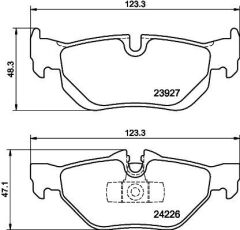 Fren Balatası Arka (BMW E87-E90 Kulaklı)