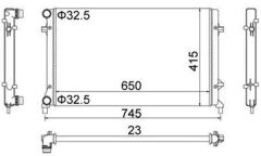 Radyatör 04-Golf.V-Caddy-Jtta-Psst-Touran 1.6-1.9-2.0 FSI- TDI +-Ac