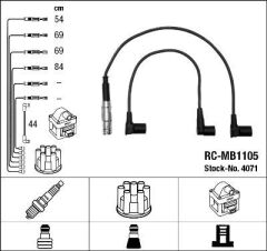 Mercedes Buji Kablo Seti M102 / W124-W201 Zef466
