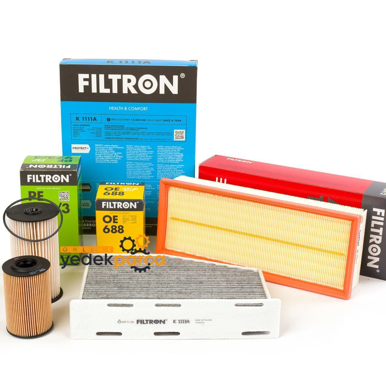 Volkswagen Jetta 1 6 TDI Periyodik Bakım Filtre Seti Filtron Marka