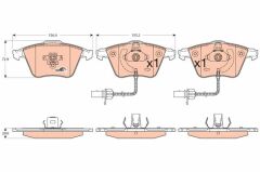 Uretım Yok Ön Fren Balatası-Kablolu-210mm (Audi A6 05-11 A4 01-08)