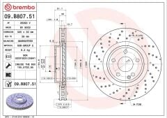 Mercedes Fren Diski W246 / 117 On A / B 250- CLA Sport Amg Takım UV Coated