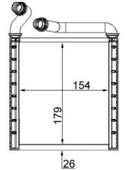 Volkswagen Kalorifer Radyatörü Brazing Golf Passat CC Superb Yeti Tiguan Scirocco 155X198x26 Oto / Mek Şanzıman