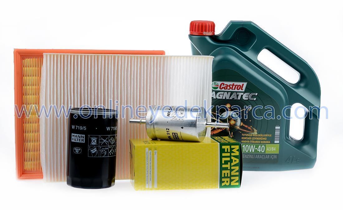 Volkswagen Passat 1 6 Benzinli Motor Filtre Bakım Seti Mann Marka Castrol Motor Yağlı