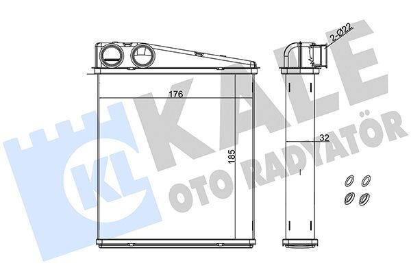 Volkswagen Kalorifer Radyatörü 04-Golf V-Caddy-Psst-Jtta-Touran-A 3-Leon