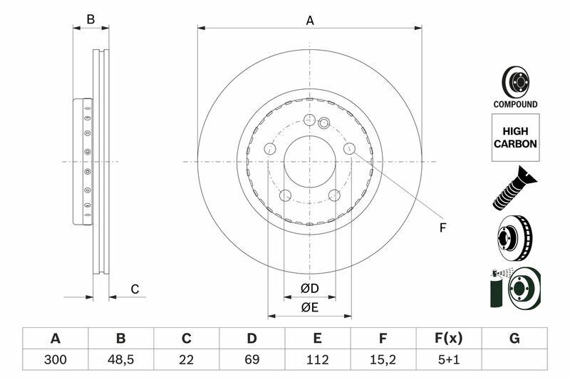 Mercedes Disk Arka Ad 14-C-Seri W205-A205-C205-S205 E-Seri W213-S213-C238